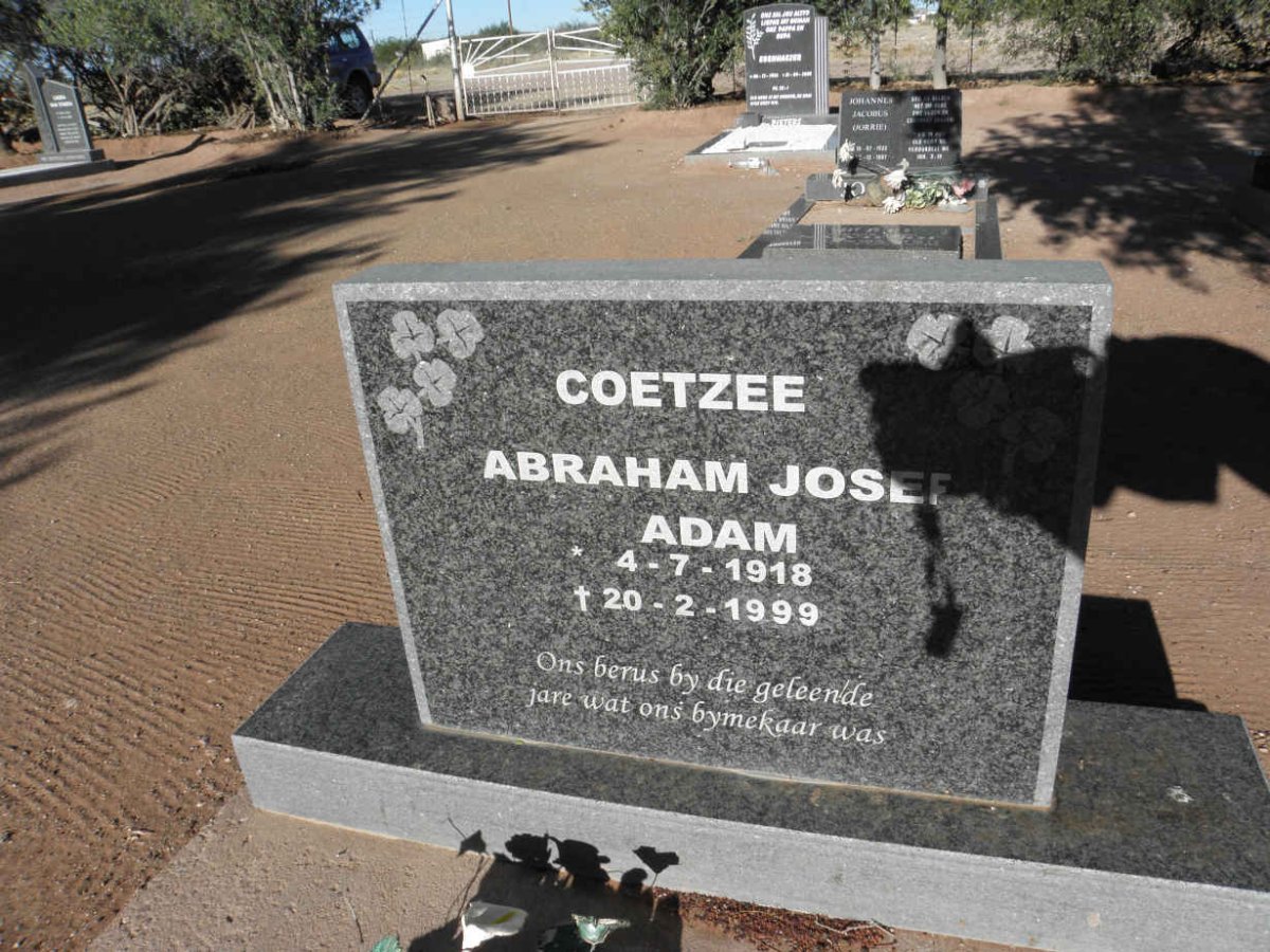 COETZEE Abraham Josef Adam 1918-1999