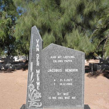 MERWE Jacobus Hendrik, van der 1927-1986