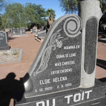 TOIT Elsie Helena, du 1920-1995