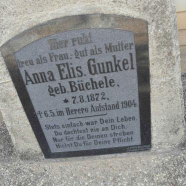 GUNKEL Anna Elis. nee BÜCHELE 1872-1904