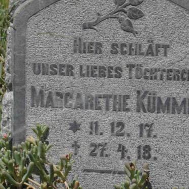 KÜMMEL Margarethe 1917-1918