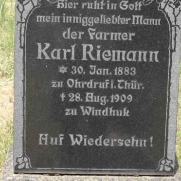 RIEMANN KARL 1883-1909