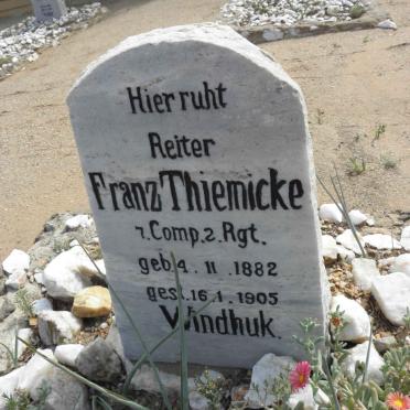 THIEMICKE Franz 1882-1905