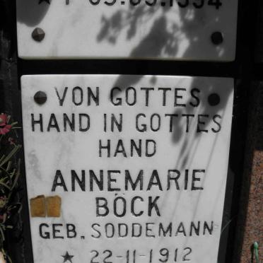 BÖCK Annemarie nee SODDEMANN 1912-1994