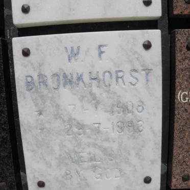 BRONKHORST W.F. 1908-1993