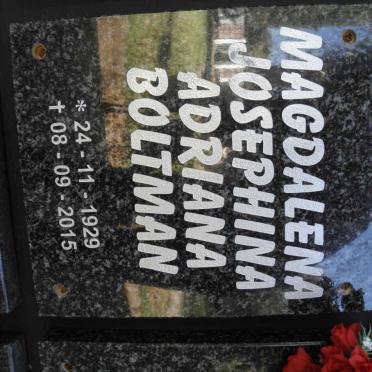 BOLTMAN Magdalena Josephina Adriana 1929-2015