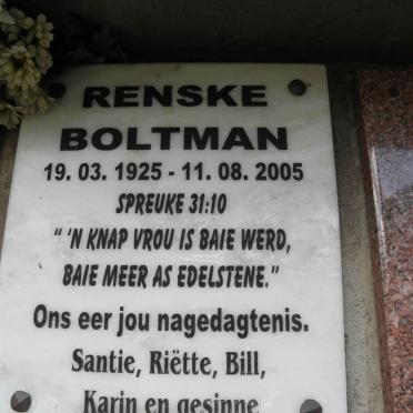 BOLTMAN Renske 1925-2005