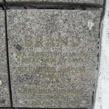 BRAND Hermanus Willem 1919-1999 &amp; Johanna Susanna 1922-1997