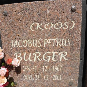BURGER Jacobus Petrus 1967-2001