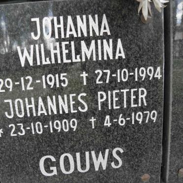 GOUWS Johannes Pieter 1909-1979 &amp; Johanna Wilhelmina 1915-1994