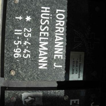 HUSSELMANN Andre 1975-2016 :: HUSSELMANN Lorrianne J. 1945-1996