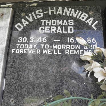 HANNIBAL Thomas Gerald, Davis 1946-1986