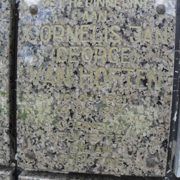 HOFTEN Cornelis Jan George, van 1921-1986