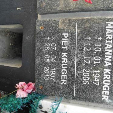 KRUGER Piet 1937-2013 &amp; Marianna 1947-2006