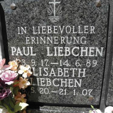 LIEBSCHEN Paul 1917-1989 &amp; Elisabeth 1920-2007