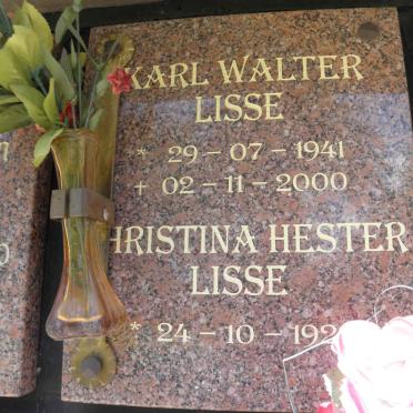 LISSE Karl Walter 1941-2000 &amp; Christina Hester 192?-