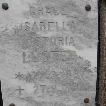 LUSTED Grace Isabella Victoria 1887-1988