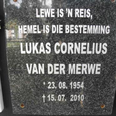 MERWE Lukas Cornelius, van der 1954-2010