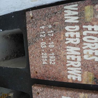 MERWE Flores, van der 1932-2014
