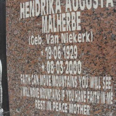 MALHERBE Hendrika Augusta nee VAN NIEKERK 1929-2000