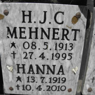 MEHNERT H.J.C. 1913-1995 &amp; Hanna 1919-2010