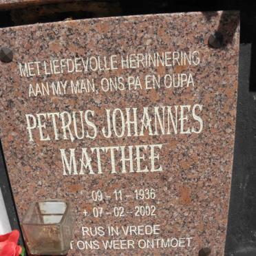 MATTHEE Petrus Johannes 1936-2002