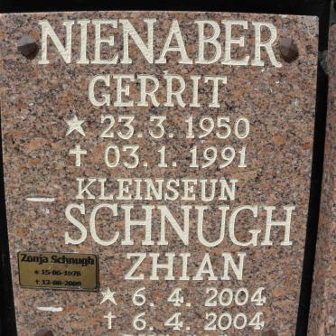 NIENABER Gerrit 1950-1991 :: SCHNUGH Zonja 1978-2009 :: SCHNUGH Zhian 2004-2004