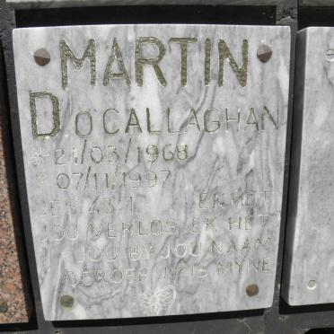 O'CALLAGHAN Martin D. 1968-1997