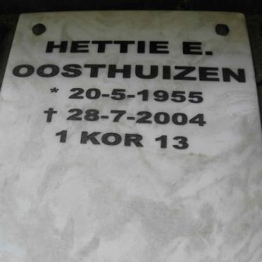 OOSTHUIZEN Hettie E. 1955-2004