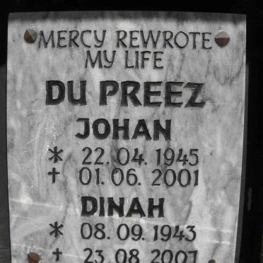 PREEZ Johan, du 1945-2001 &amp; Dinah 1943-2001