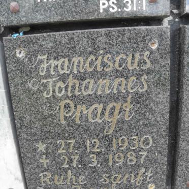 PRAGT Franciscus Johannes 1930-1987