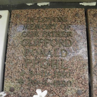 PFOHL Clifford Ronald 1910-1980