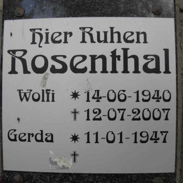 ROSENTHAL Wolfi 1940-2007 &amp; Gerda 1947-