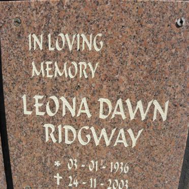RIDGWAY Leona Dawn 1936-2003