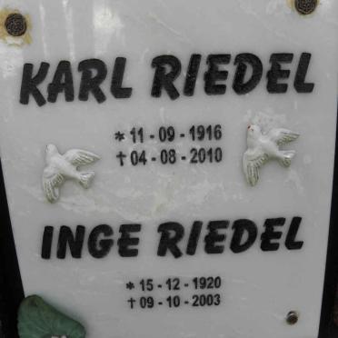 RIEDEL Karl 1916-2010 &amp; Inge 1920-2003