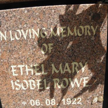 ROWE Ethel Mary Isobel 1922-2003