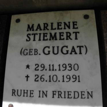 STIEMERT Marlene nee GUGAT 1930-1991