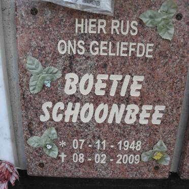 SCHOONBEE Boetie 1948-2009