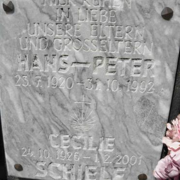 SCHIELE Hans-Peter 1920-1992 &amp; Cecilie 1926-2001