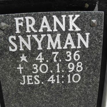 SNYMAN Frank 1936-1998
