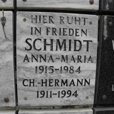 SCHMIDT Ch.-Hermann 1911-1994 &amp; Anna Maria 1915-1984