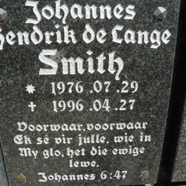 SMITH Johannes Hendrik de Lange 1976-1996
