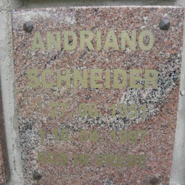 SCHNEIDER Andriano 1951-1997