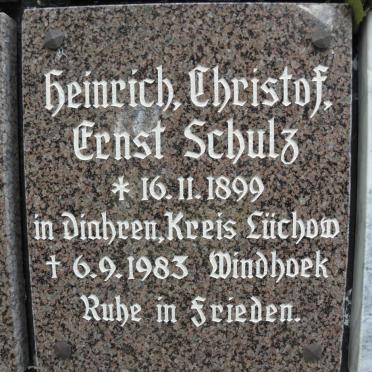 SCHULZ Heinrich Christof Ernst 1899-1983