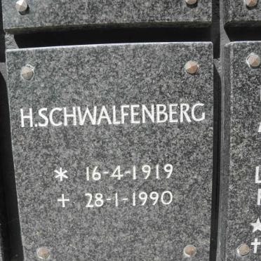 SCHWALFENBERG H. 1919-1990