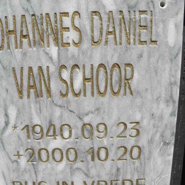 SCHOOR Johannes Daniel, van 1940-2000
