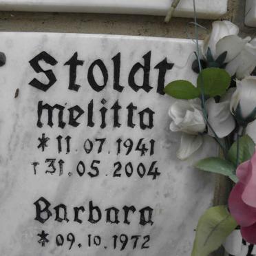STOLDT Melitta 1941-2004 :: STOLDT Barbara 1972-2003