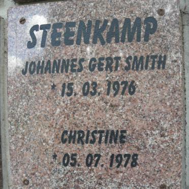 STEENKAMP Johannes Gert Smith 1978- &amp; Christine 1978-