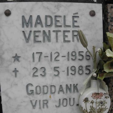 VENTER Madelé 1956-1985