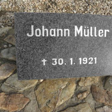 MULLER Johann -1921